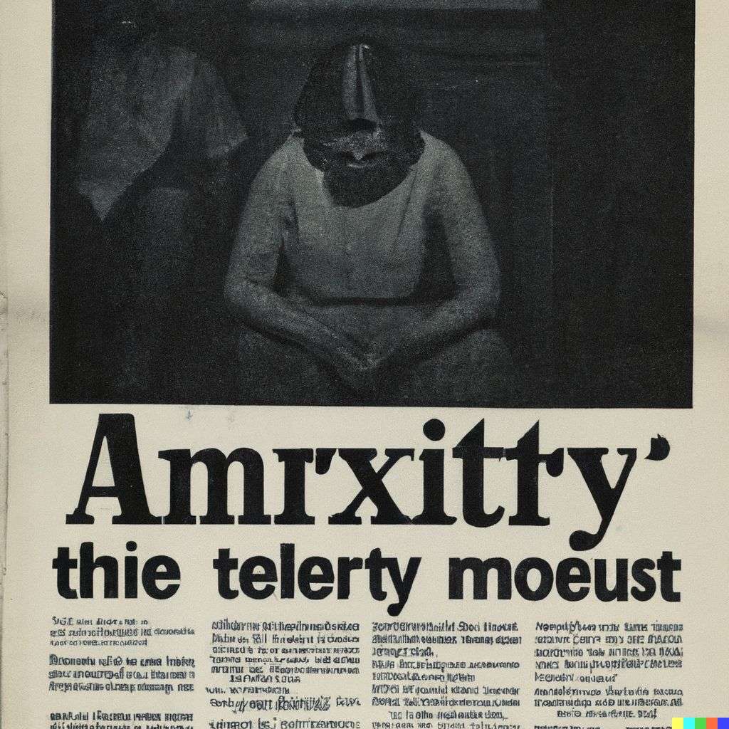 a representation of anxiety, front page of The New York Times, 1980